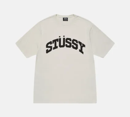 STUSST BLOCK SPORT PIGMENT DYED OFF WHITE TEE