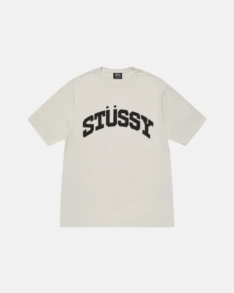 STUSST BLOCK SPORT PIGMENT DYED OFF WHITE TEE