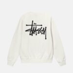 Stüssy Basic Pigment Dyed Crew Hoodie Herren Beige