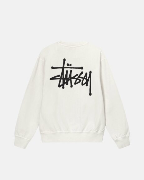 Stüssy Basic Pigment Dyed Crew Hoodie Herren Beige