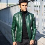 green leather jacket mens